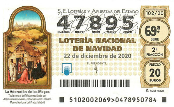 Premio Lotería Navidad Provincial (Num. 47.895)  y tratamiento a dar a las cuotas de los socios para el 2021